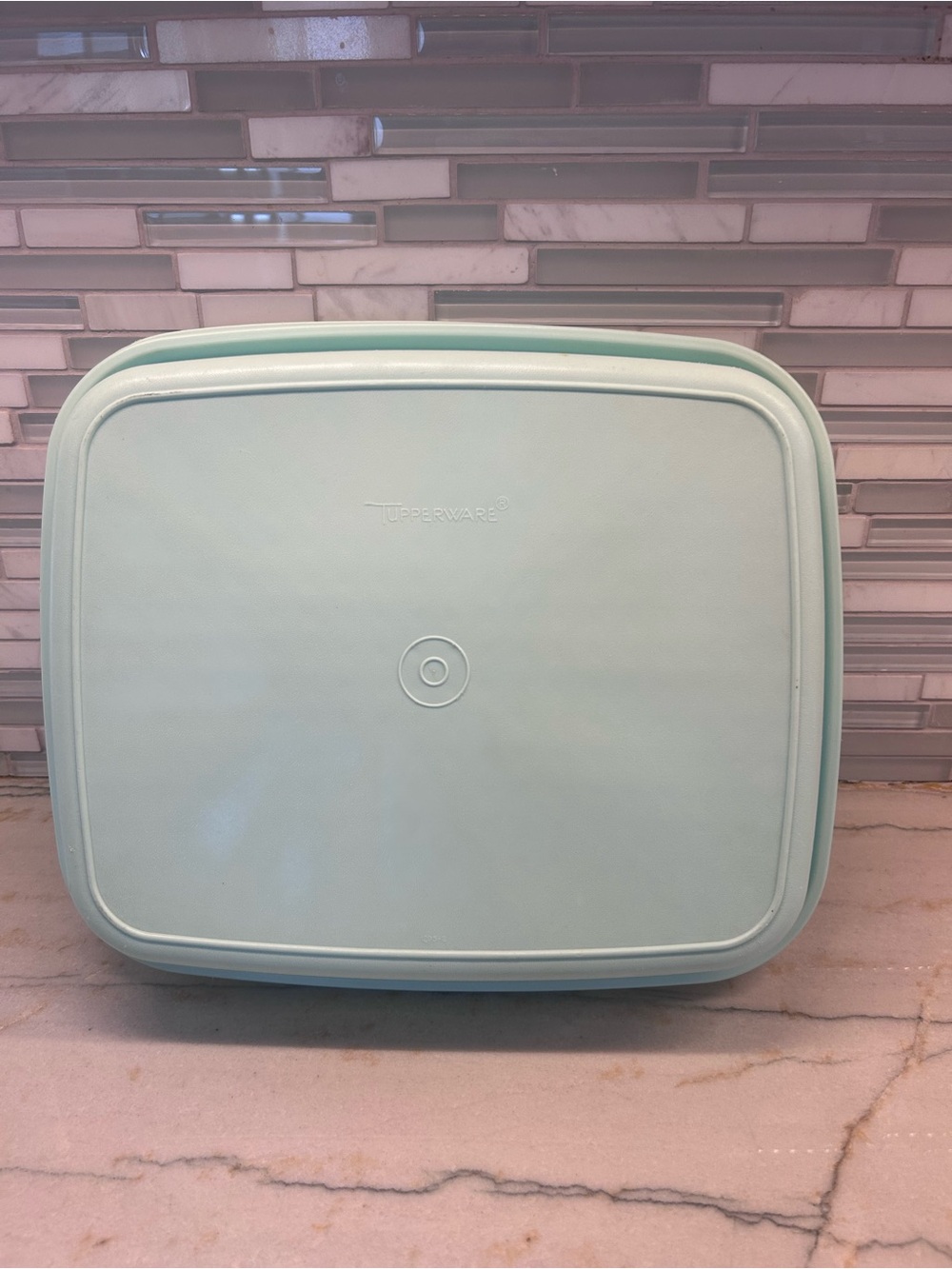 Tupperware Vintage Season ‘N Serve Large Marinade Flip Over Container Seafoam